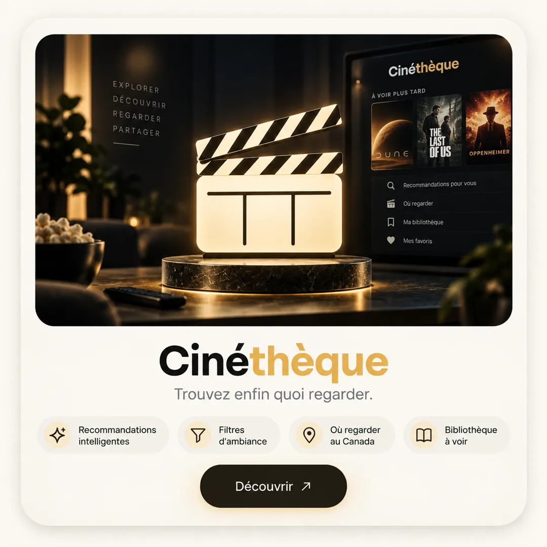 Cinéthèque — trouvez enfin quoi regarder.